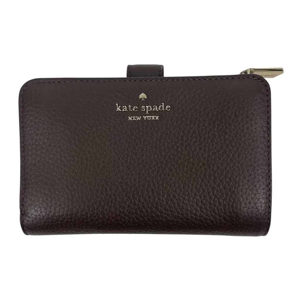Kate Spade 454 Suede Large Shoulder Bag Lena Bifold Wallet Set Hot Fudge